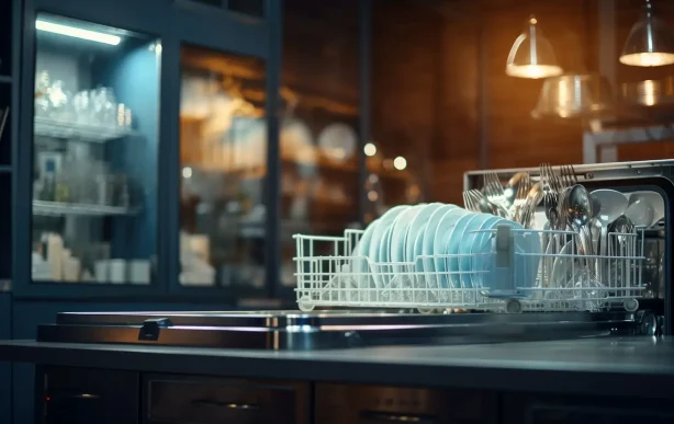 una-lavastoviglie-con-una-lavastoviglie-sopra-e-una-lavastoviglie-vetro-sul-bancone